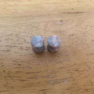 Petalite crystal 0g (8mm) saddle plugs